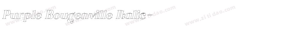 Purple Bougenville Italic字体转换